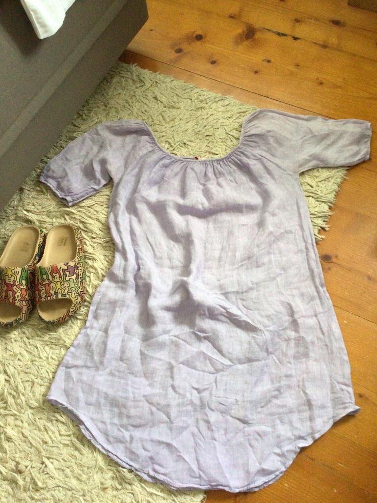 Tuniek, jurkje kort Linnen, zacht lila Italië Complimento 38, Ophalen of Verzenden, Zo goed als nieuw, Maat 38/40 (M), Paars