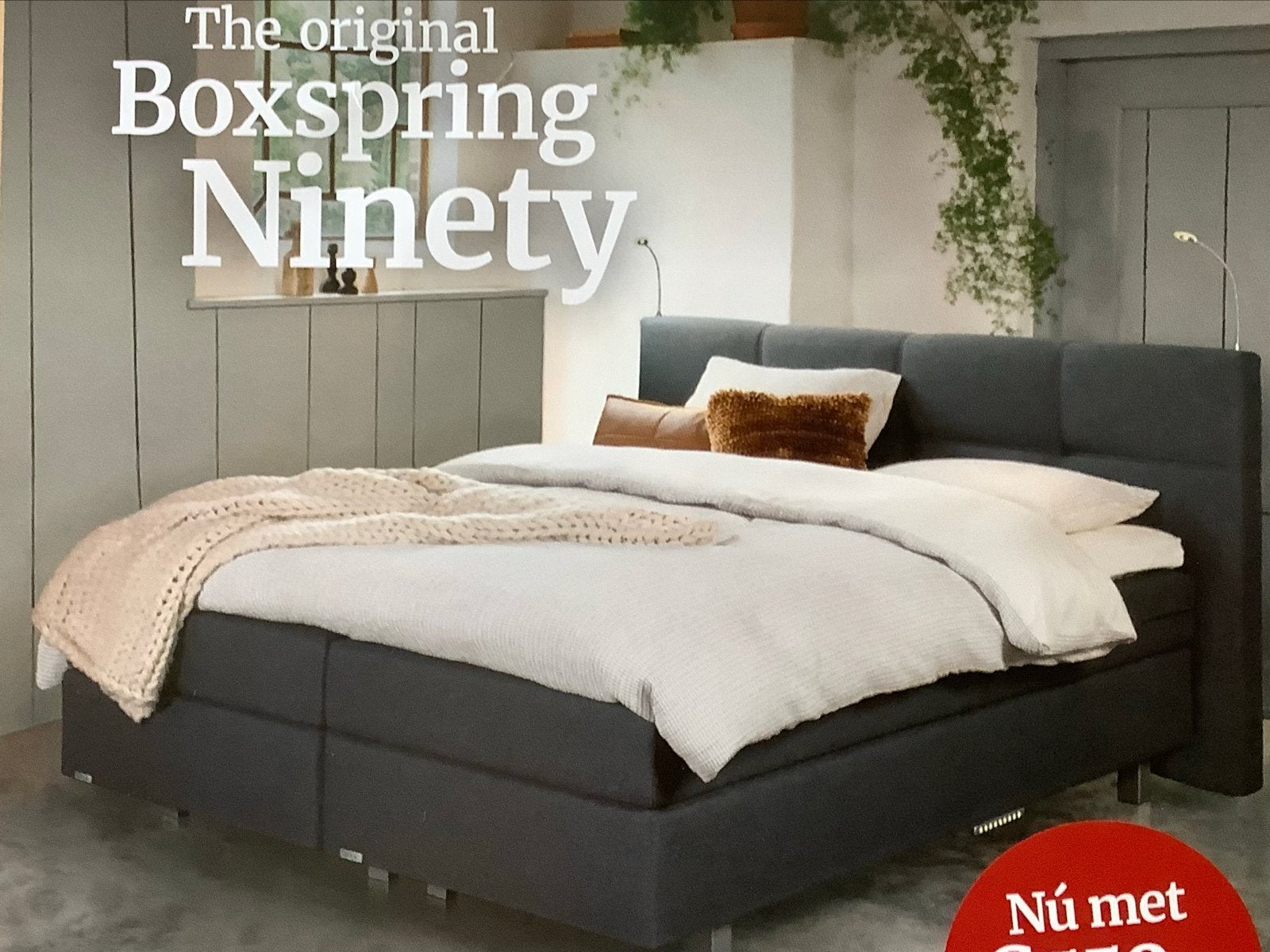 Avek boxspringcombinatie Ninety - Comfort en Stijl, Huis en Inrichting, Slaapkamer | Boxsprings, Ophalen, Blauw, Zo goed als nieuw