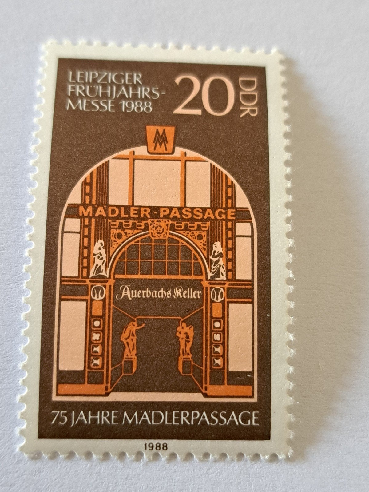 DDR Postzegel 1988 - Leipziger Frühjahrsmesse Madlerpassage, Postzegels en Munten, Ophalen of Verzenden, DDR, Postfris
