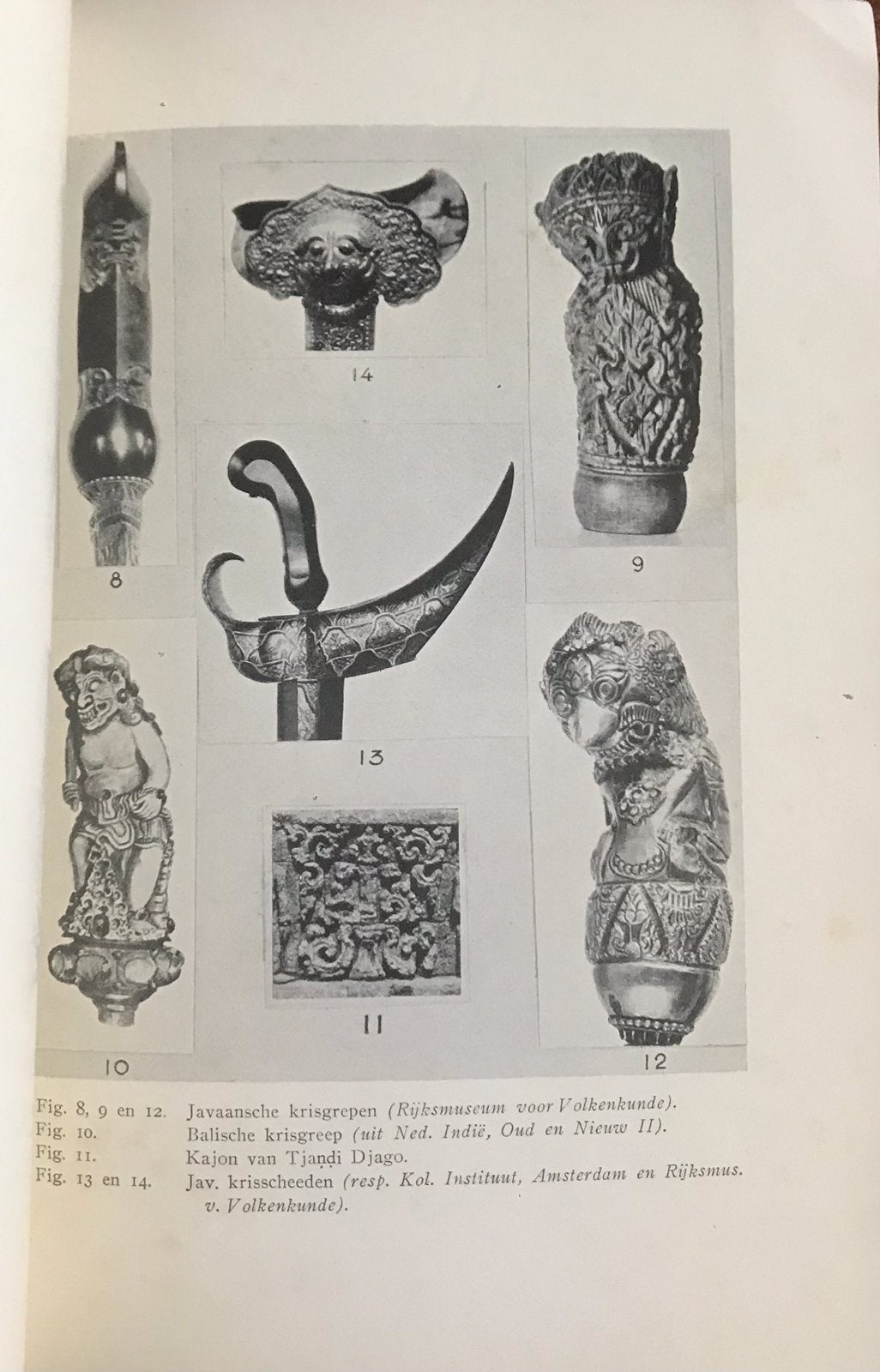 Bestudering van de Javaanse Keris Indonesië Java Kris 1938, Indonesië, Verzenden, Wapen, Papier/karton