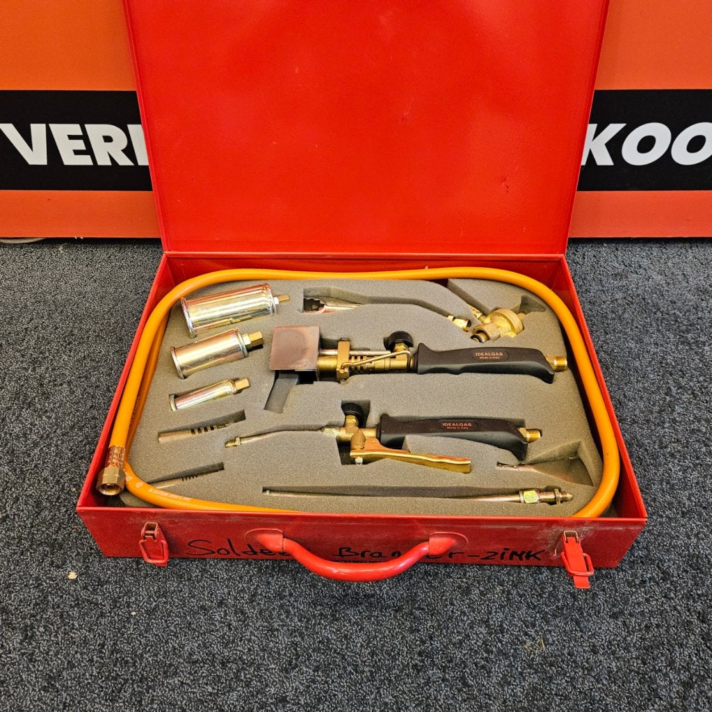 Idealgas FS560 Soldeer Gasbranderset Compleet in Koffer, Caravans en Kamperen, Kampeergereedschap, Intergas, Zo goed als nieuw