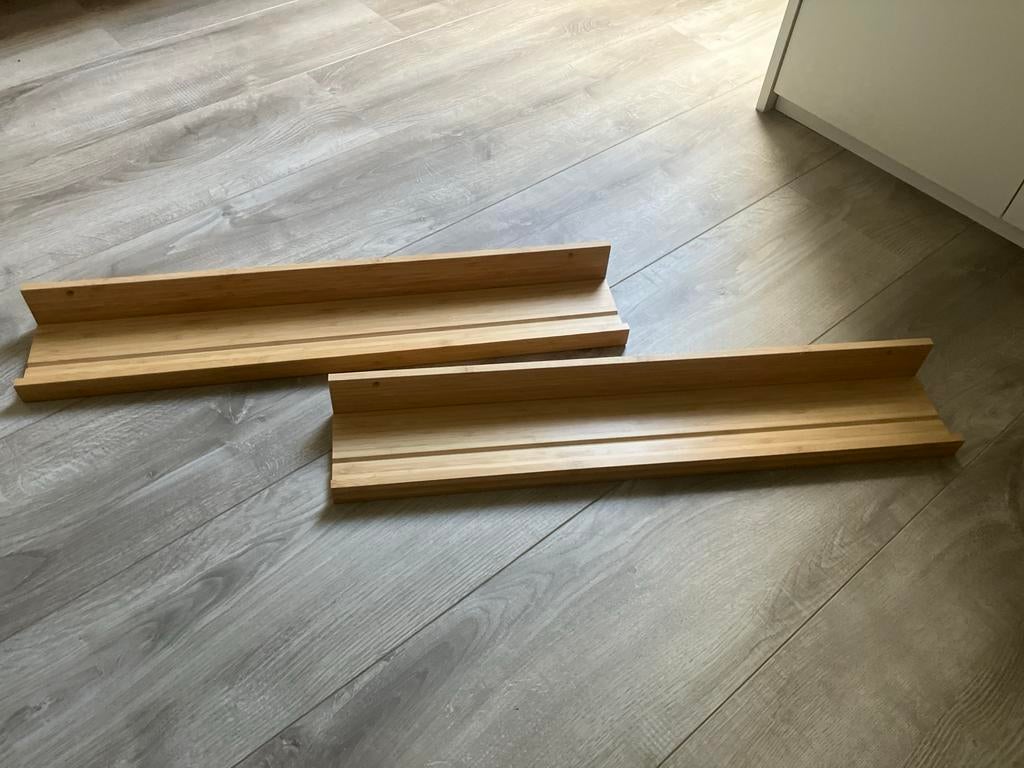 2x IKEA MÅLERÅS Bamboe Fotolijst/Plank 75 cm, Ophalen of Verzenden, Zo goed als nieuw