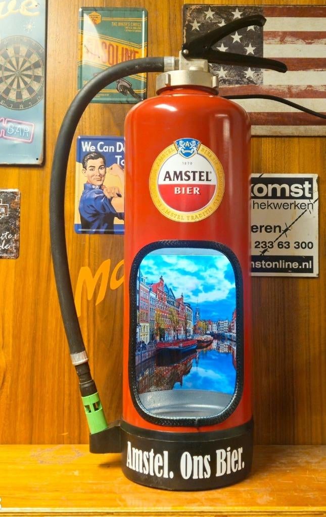 Amstel decoratieve brandblusser, mancave, Ophalen of Verzenden, Nieuw, Minder dan 50 cm