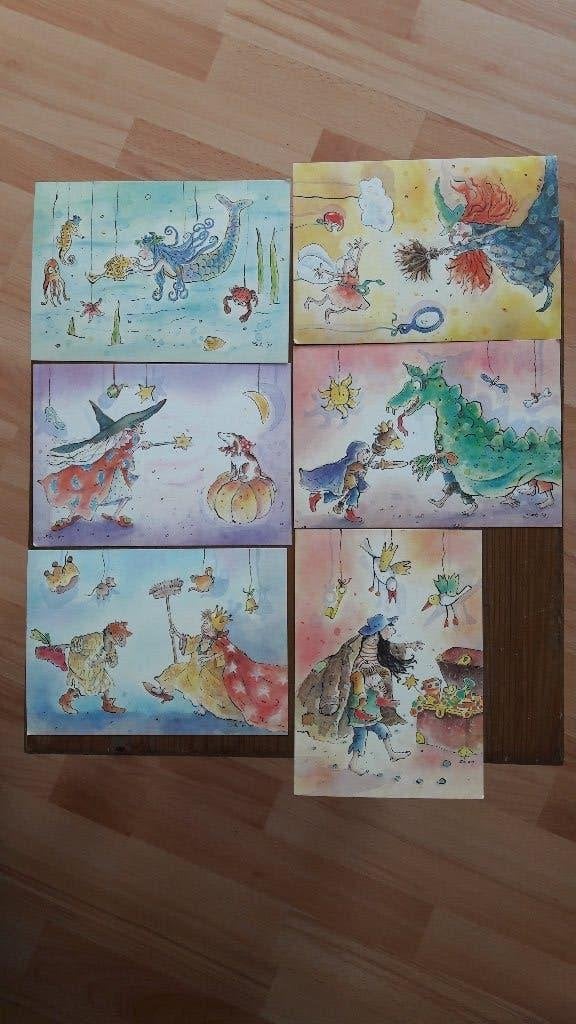 Vrolijke Kinderkaarten /Postzegelkaarten   5 stuks, Verzamelen, Ophalen of Verzenden, 1980 tot heden, Ongelopen, Kinderen