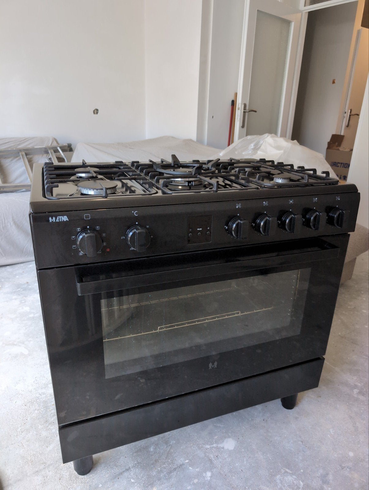 ETNA FG190ZWA Vrijstaand Gasfornuis met Oven, Ophalen, Hete lucht, 60 cm of meer, Zo goed als nieuw