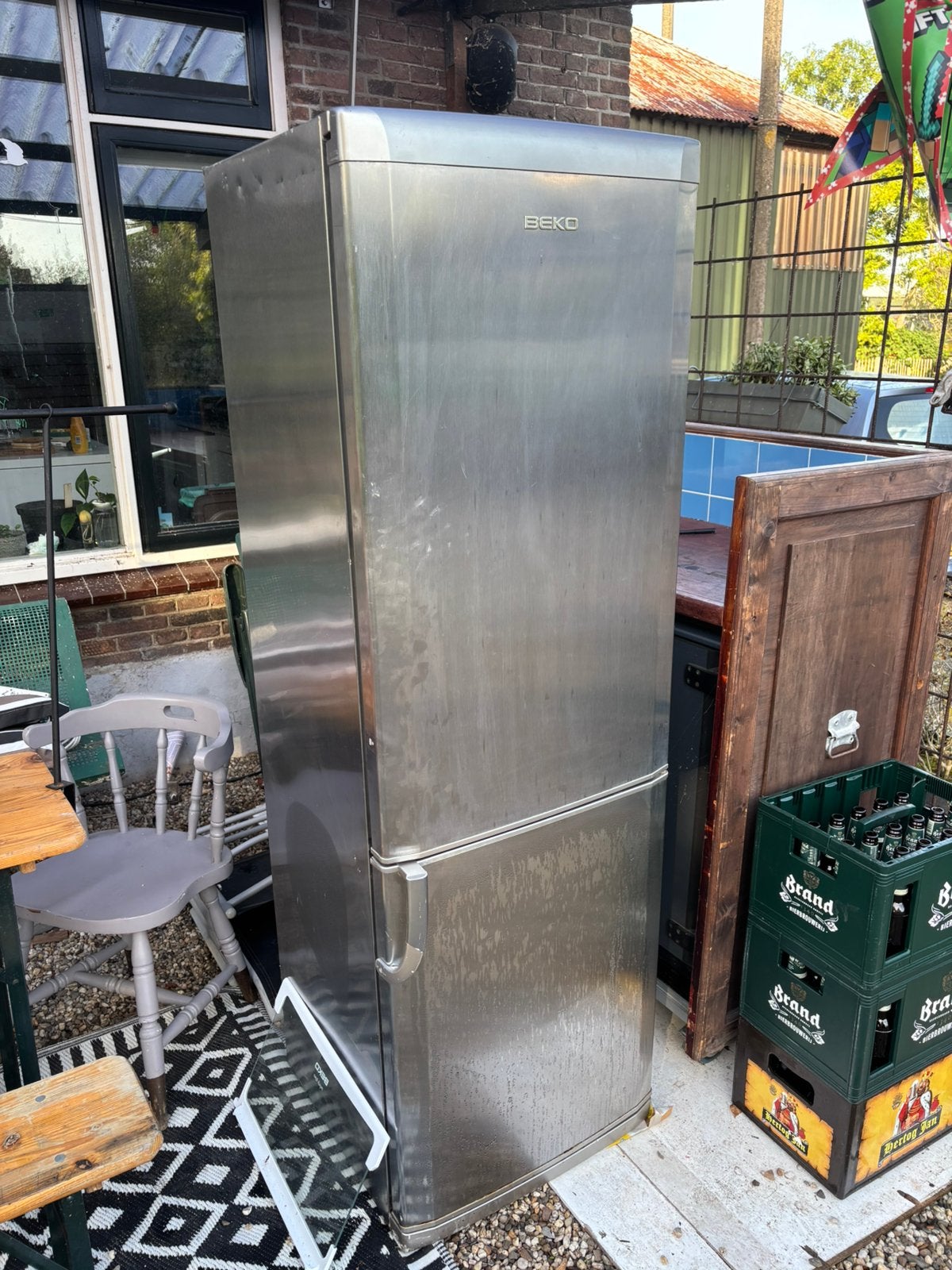 Beko koel /vriescombinatie, 200 liter of meer, Met aparte vriezer, Zo goed als nieuw, 160 cm of meer