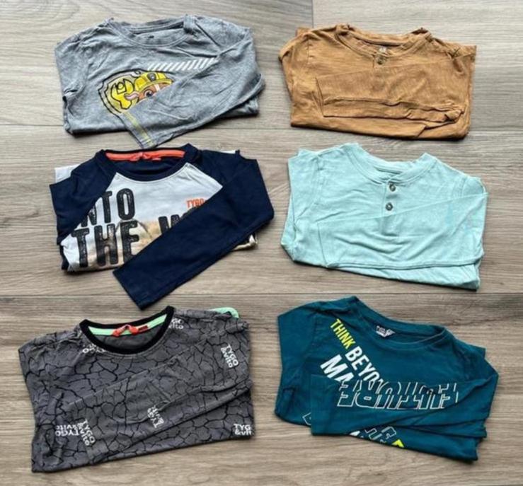 Jongen longsleeve 6x, maat 110-116, Kinderen en Baby's, Kinderkleding | Overige, Ophalen of Verzenden, Jongen