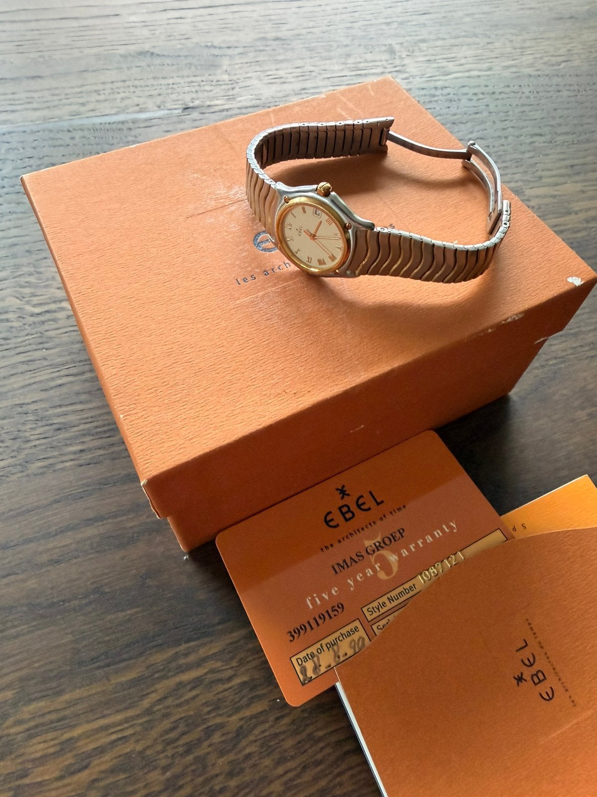 Ebel Sport Classic 1087121 18k goud / stainless steel Date, Sieraden, Tassen en Uiterlijk, Staal, Zo goed als nieuw, Goud, Ophalen