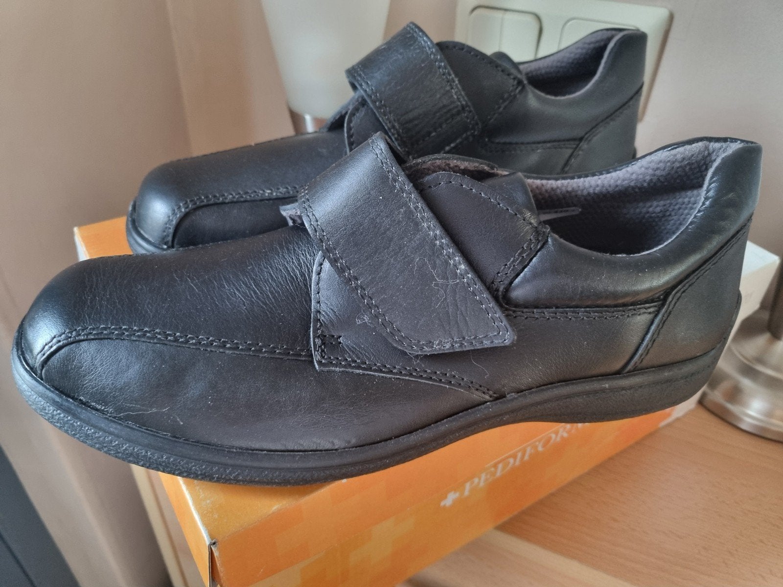 leren zwarte herenschoenen Pediforma, Ophalen, Pediforma, Zwart, Nieuw