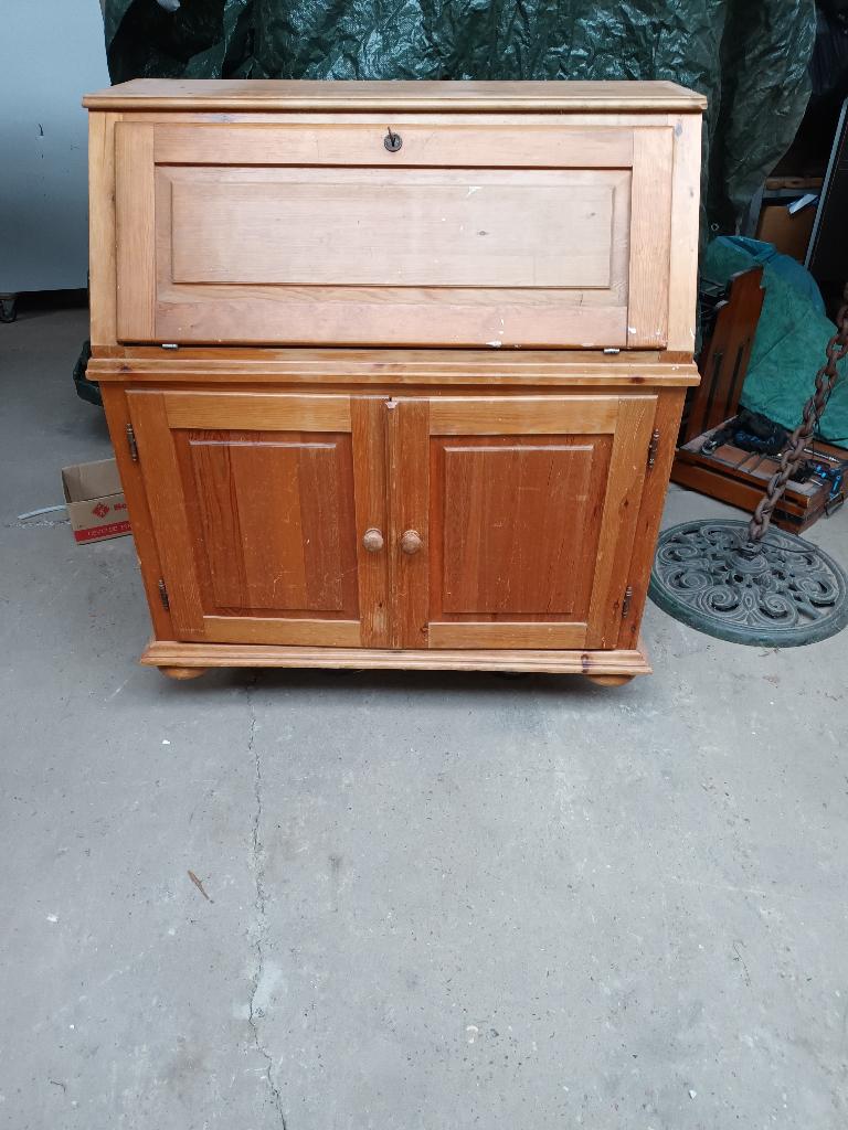 Opknapper grenen klepbureau, Ophalen, 112 cm, Gebruikt, 51 cm