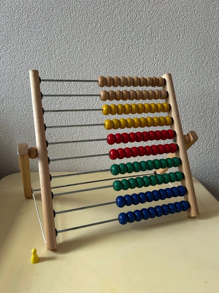 Houten telraam van Ikea met gekleurde houten kralen, Rekenen, Ophalen of Verzenden, Zo goed als nieuw, Passageway 2, 2611 AN Delft, Nederland