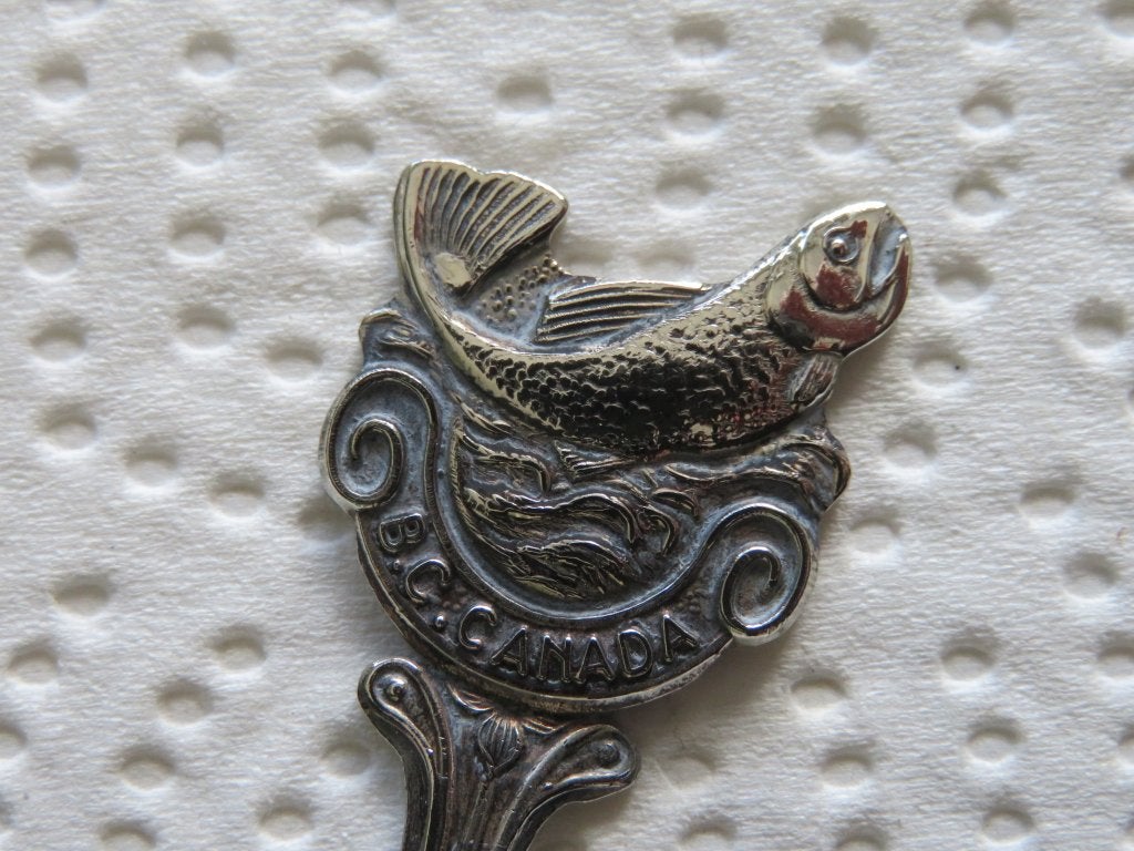 Lepeltje Canadese Zalm / Vis, Brits-Columbia, Verzenden, Zo goed als nieuw, Overige materialen, Bestek