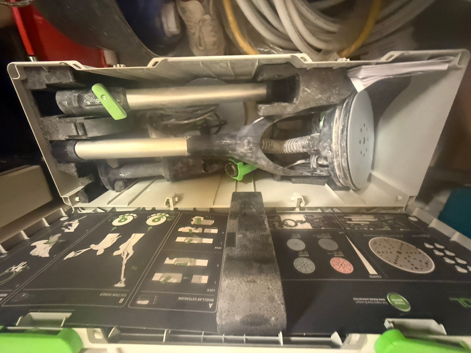 Langnek schuurmachine - Ideaal voor wanden en plafonds, Doe-het-zelf en Verbouw, Gereedschap | Schuurmachines, Ophalen, Zo goed als nieuw