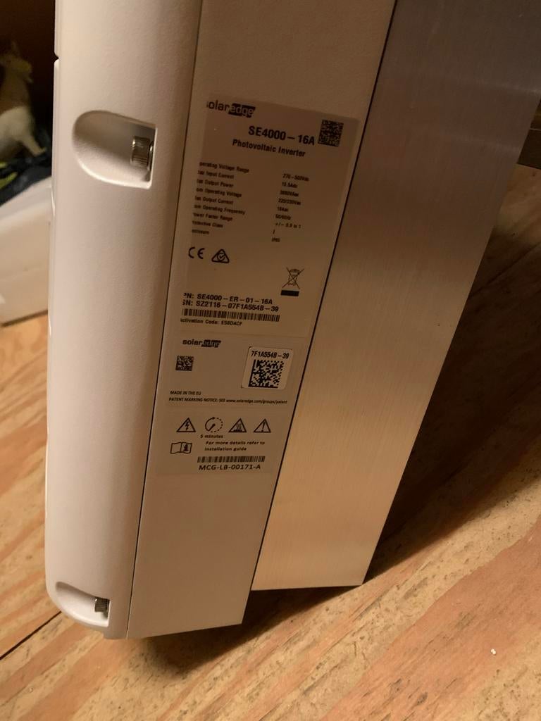 SolarEdge SE4000-16A Fotovoltaïsche Omvormer, Ophalen, Zo goed als nieuw, Overige typen, 200 wattpiek of meer