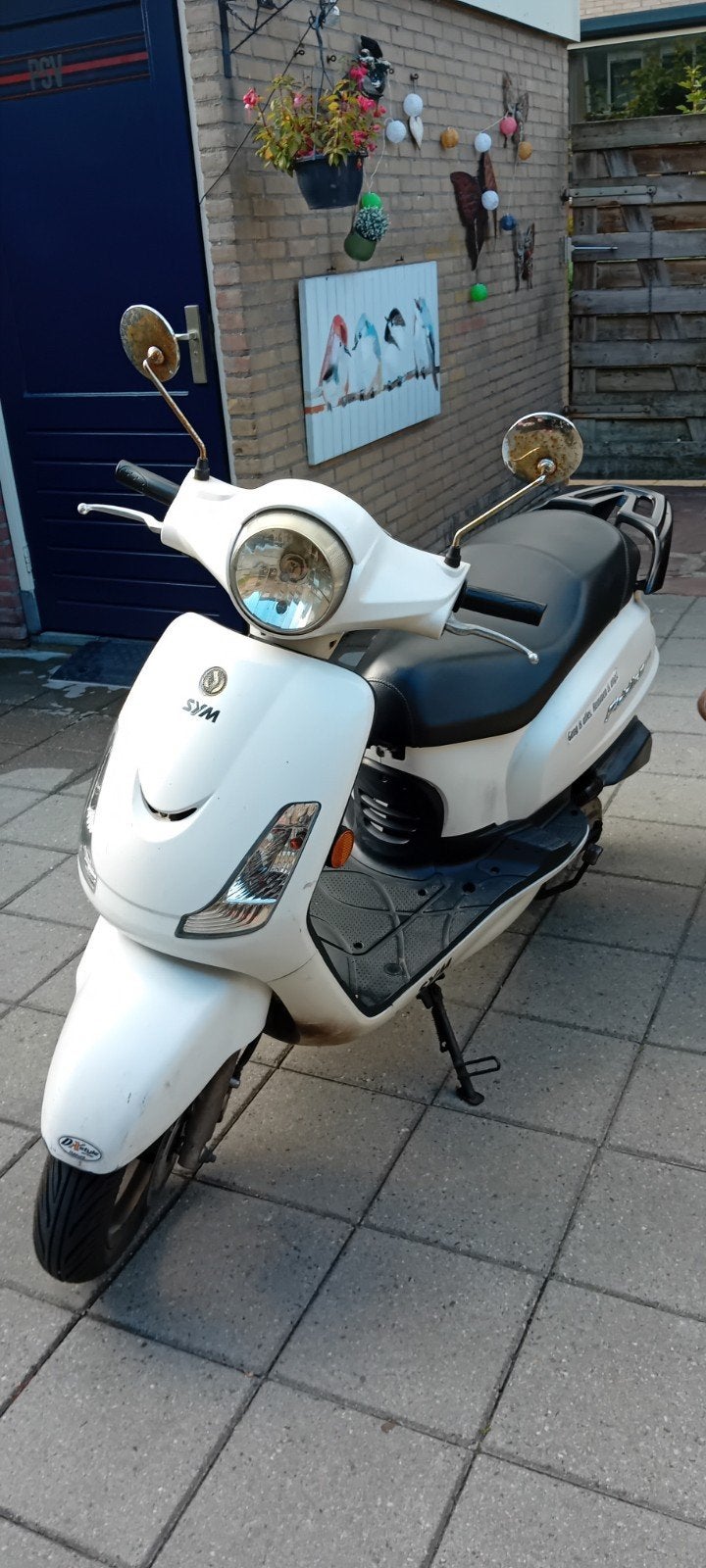 Sym Fiddle 2 50S 2012 kleur wit - Goed onderhouden scooter, Fietsen en Brommers, Ophalen, Gebruikt, Maximaal 45 km/u, Benzine