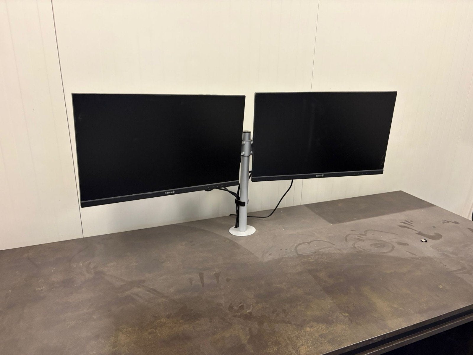 Terra MW236W-L01 Monitor (2x) met Dual Monitor Arm, Ophalen, Zo goed als nieuw