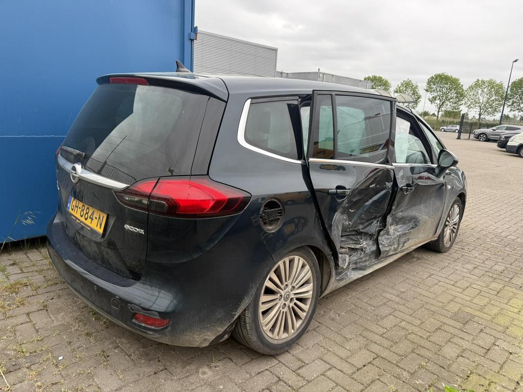 Opel Zafira Tourer 1.4T 140 PK 7-PERS. SCHADE AUTO - MOTOR L, Euro 5, Stof, Gebruikt, Zwart