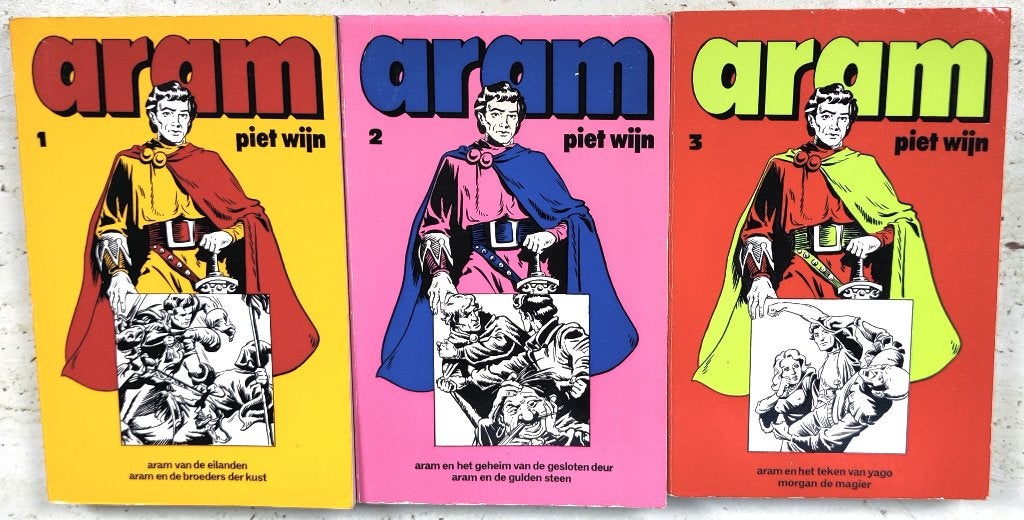 3 stripboeken pockets van ARAM 1973 van Piet Wijn, Boeken, Stripboeken, Meerdere stripboeken, Ophalen of Verzenden, Zo goed als nieuw