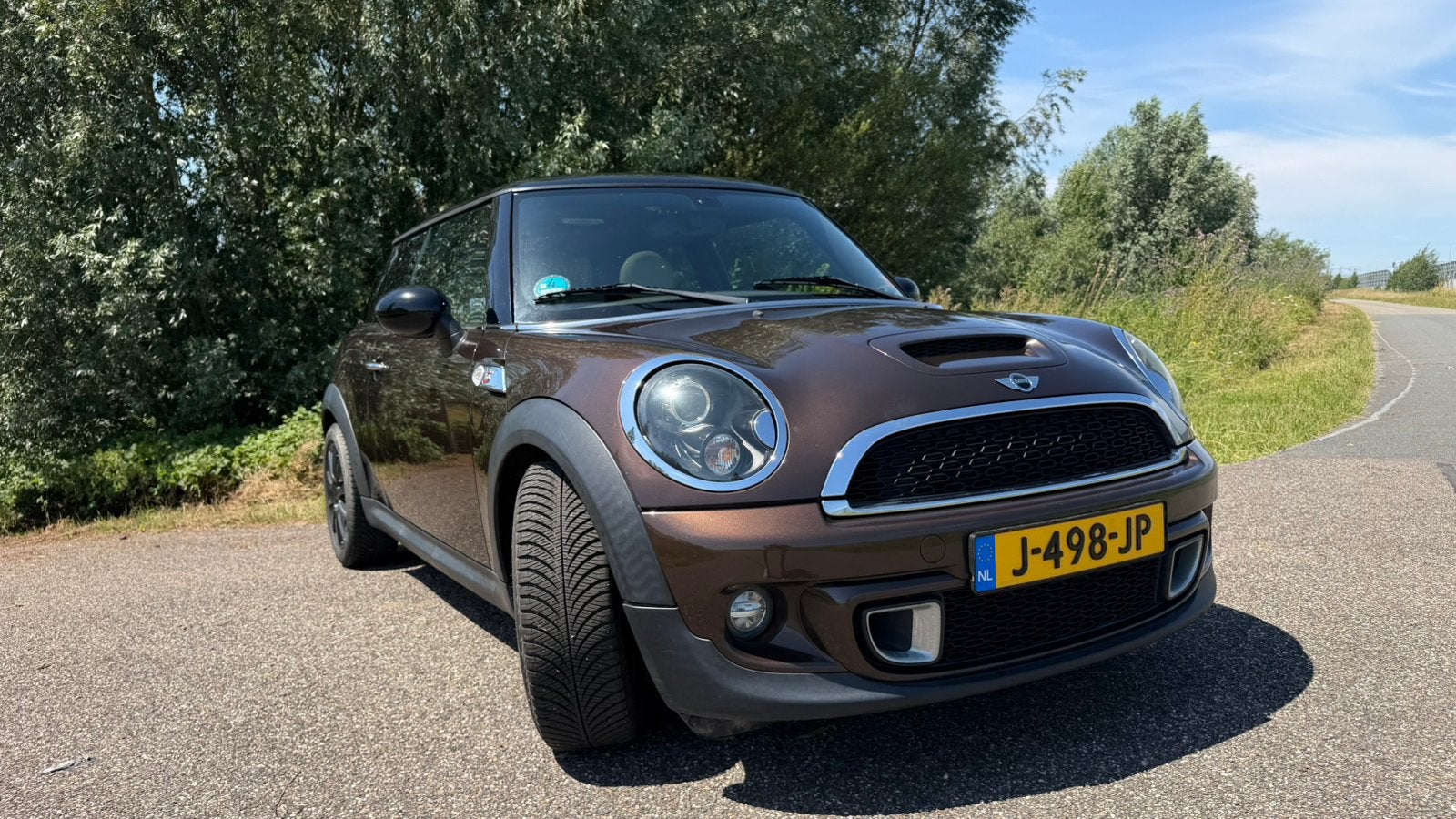 Prachtige Mini Cooper S - alle opties & facelift, Beige, 4 cilinders, Bruin, 4 stoelen
