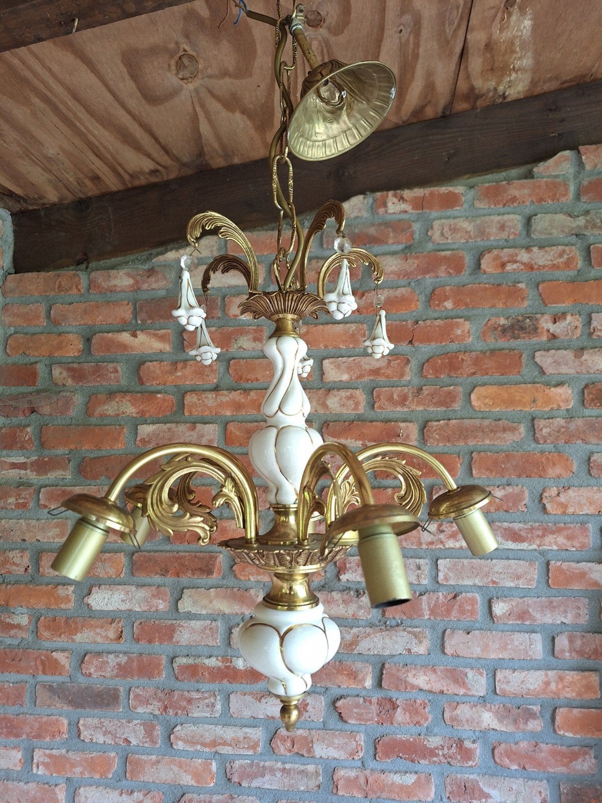 Vintage Italiaanse kroonluchter, Antiek en Kunst, Curiosa en Brocante, Ophalen