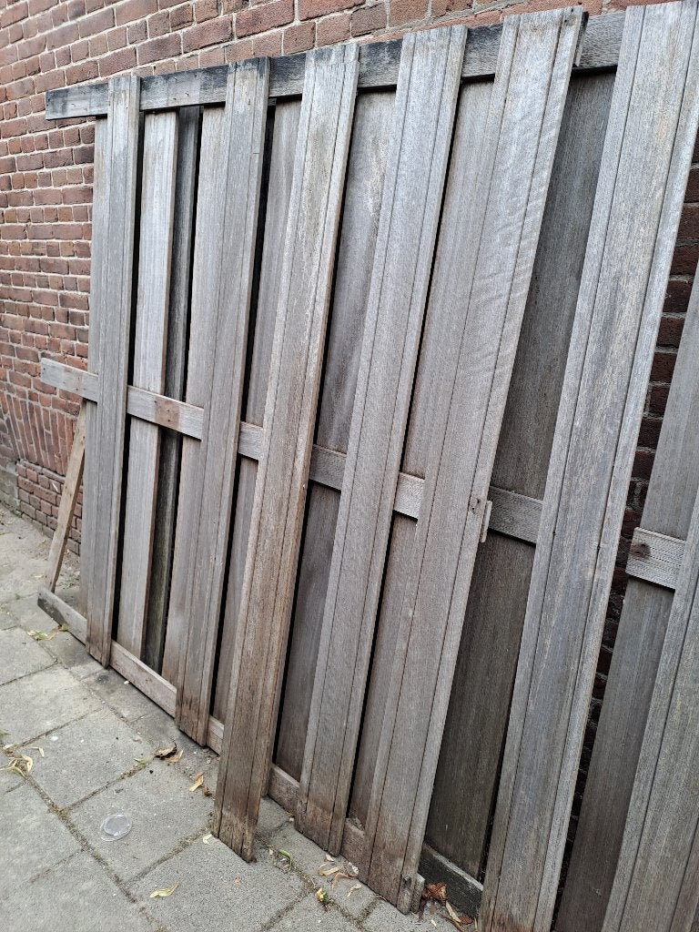 Hardhouten schuttingen, Ophalen, Minder dan 3 meter, Hout, 1 tot 2 meter