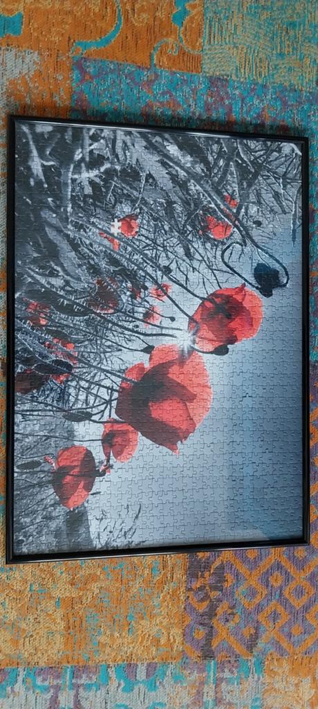 Klaprozen 1000 Stukjes - Nostalgische Puzzels, Ophalen of Verzenden, 500 t/m 1500 stukjes, Zo goed als nieuw, Legpuzzel