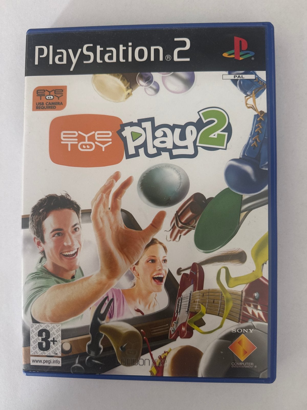EyeToy Play 2 - PlayStation 2 (PS2) - Inclusief handleiding, Gebruikt, Overige genres, Eén computer, Ophalen of Verzenden