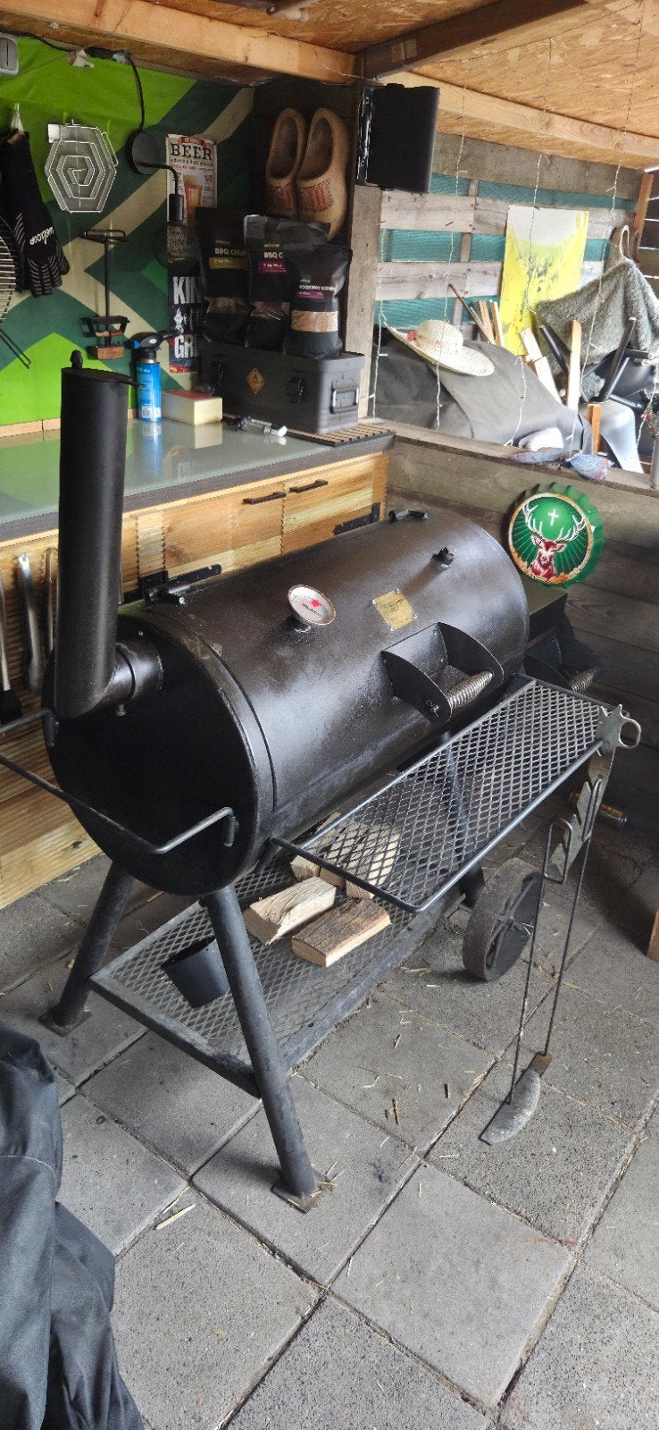 Olkahoma joe offset smoker, Tuin en Terras, Houtskoolbarbecues, Ophalen of Verzenden