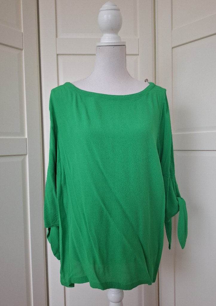 Hema zgan appel groene blouse top, maat ruime XL of XXL, Maat 46/48 (XL) of groter, Ophalen of Verzenden, Zo goed als nieuw, Korte mouw