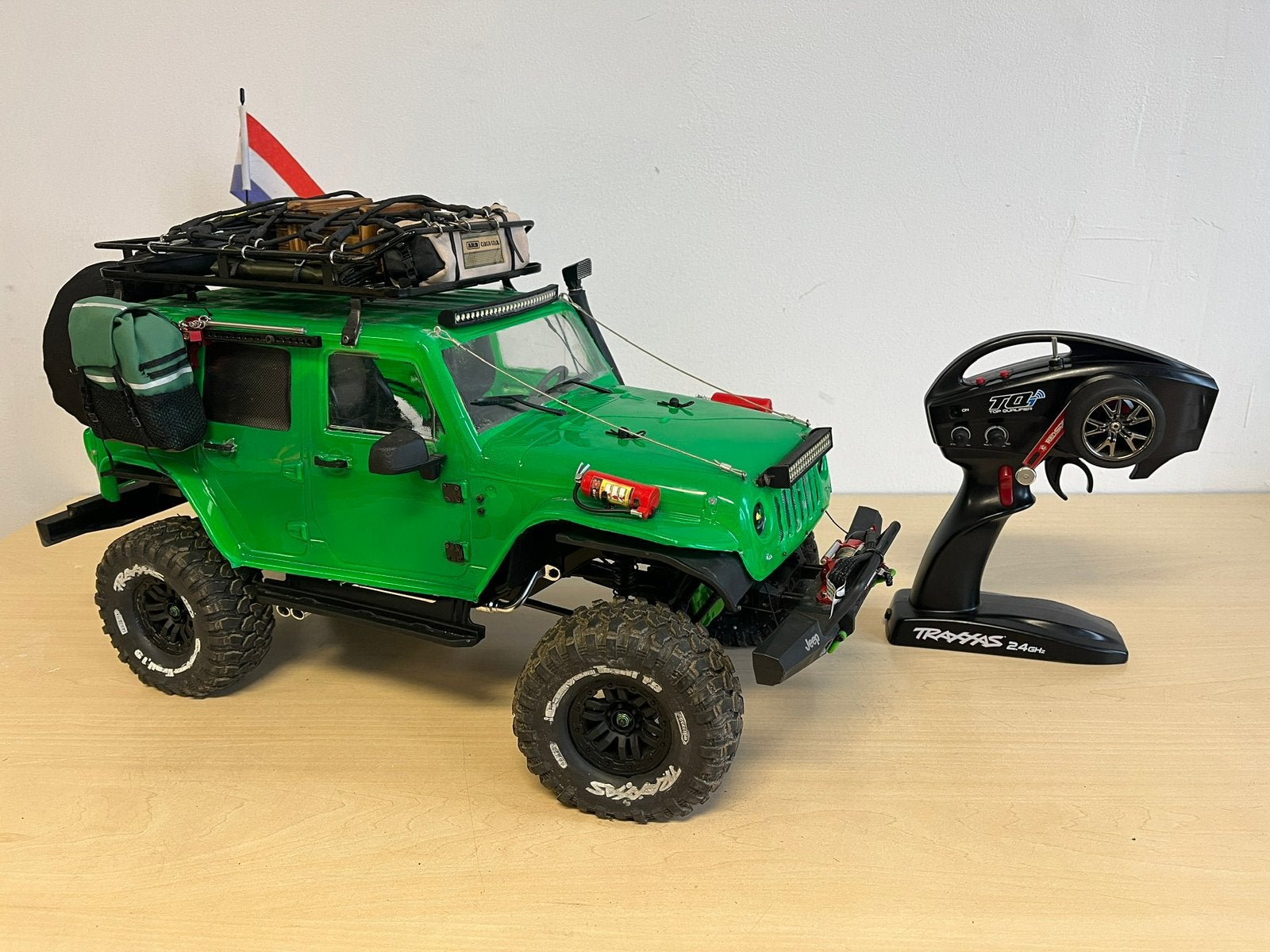Traxxas TRX-4 Jeep RC crawler custom RTR, Elektro, Gebruikt, Auto offroad, Ophalen of Verzenden