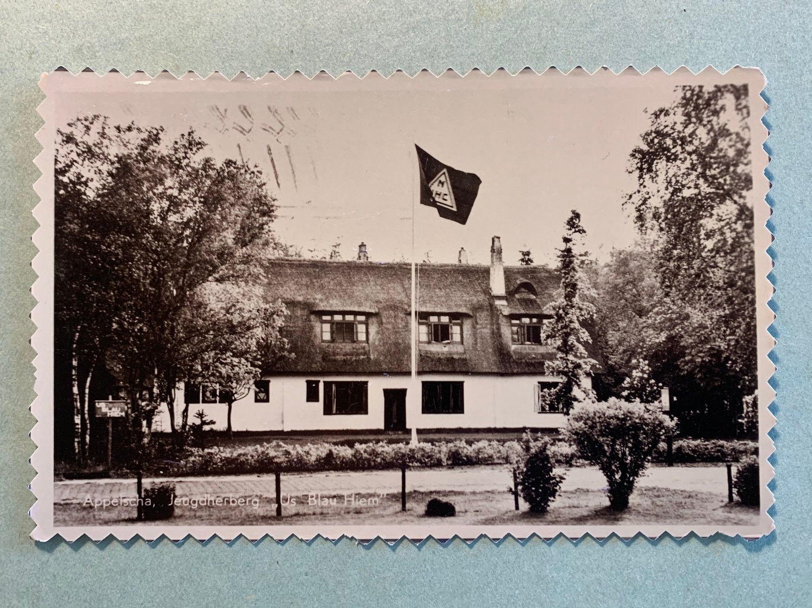 Foto - Appelscha - Jeugdherberg - Us Blau Hiem, Ophalen of Verzenden, 1960 tot 1980, Ongelopen, Groningen