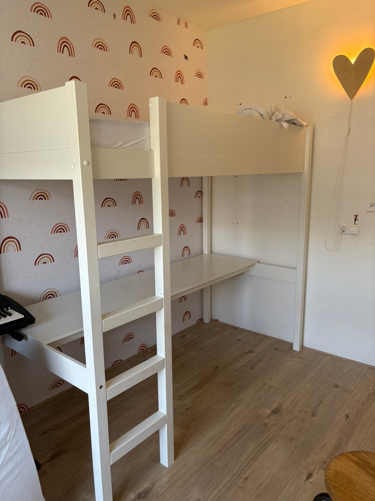 Nous hoogslaper 90x200 incl bureau, zgan, Ophalen, Zo goed als nieuw, Hoogslaper