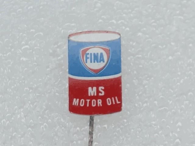 SP2338 Speldje Fina MS motor oil, Verzamelen, Ophalen of Verzenden, Gebruikt, Overige onderwerpen
