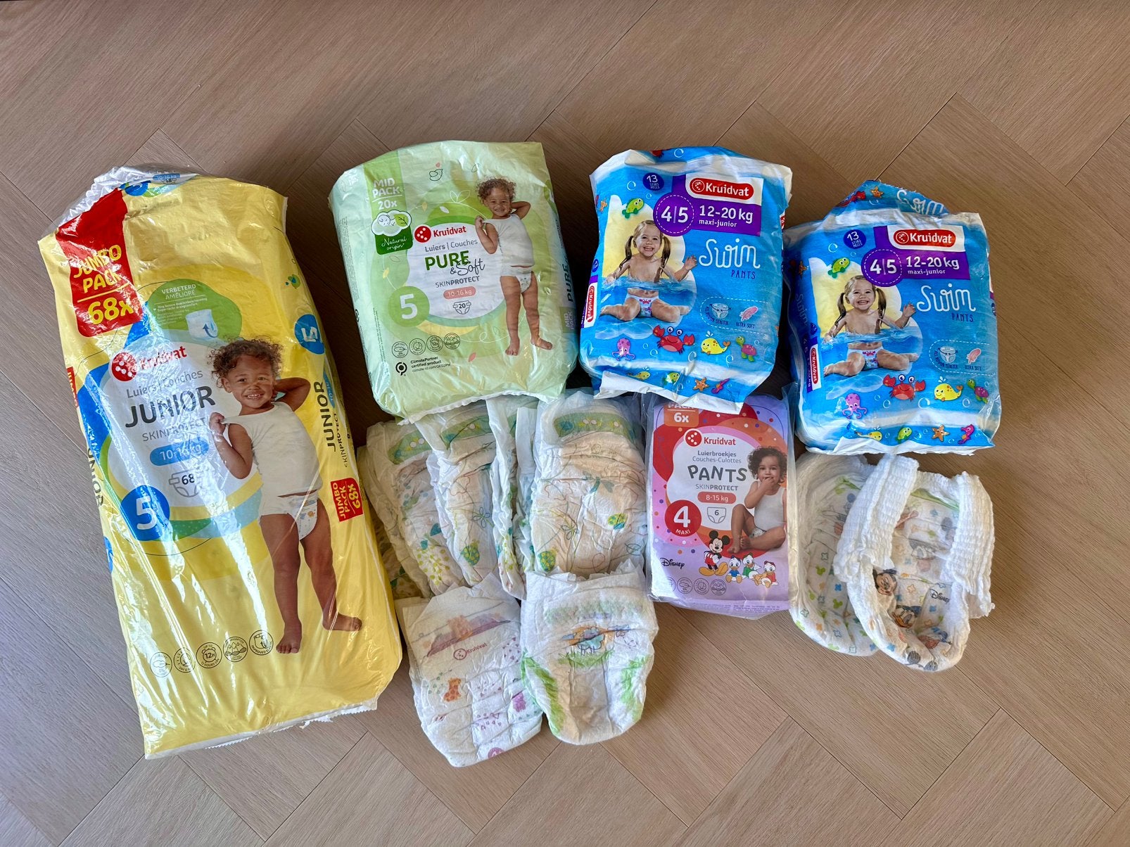 Partij Kruidvat luiers / luierbroekjes / zwemluiers maat 4/5, Ophalen, Nieuw
