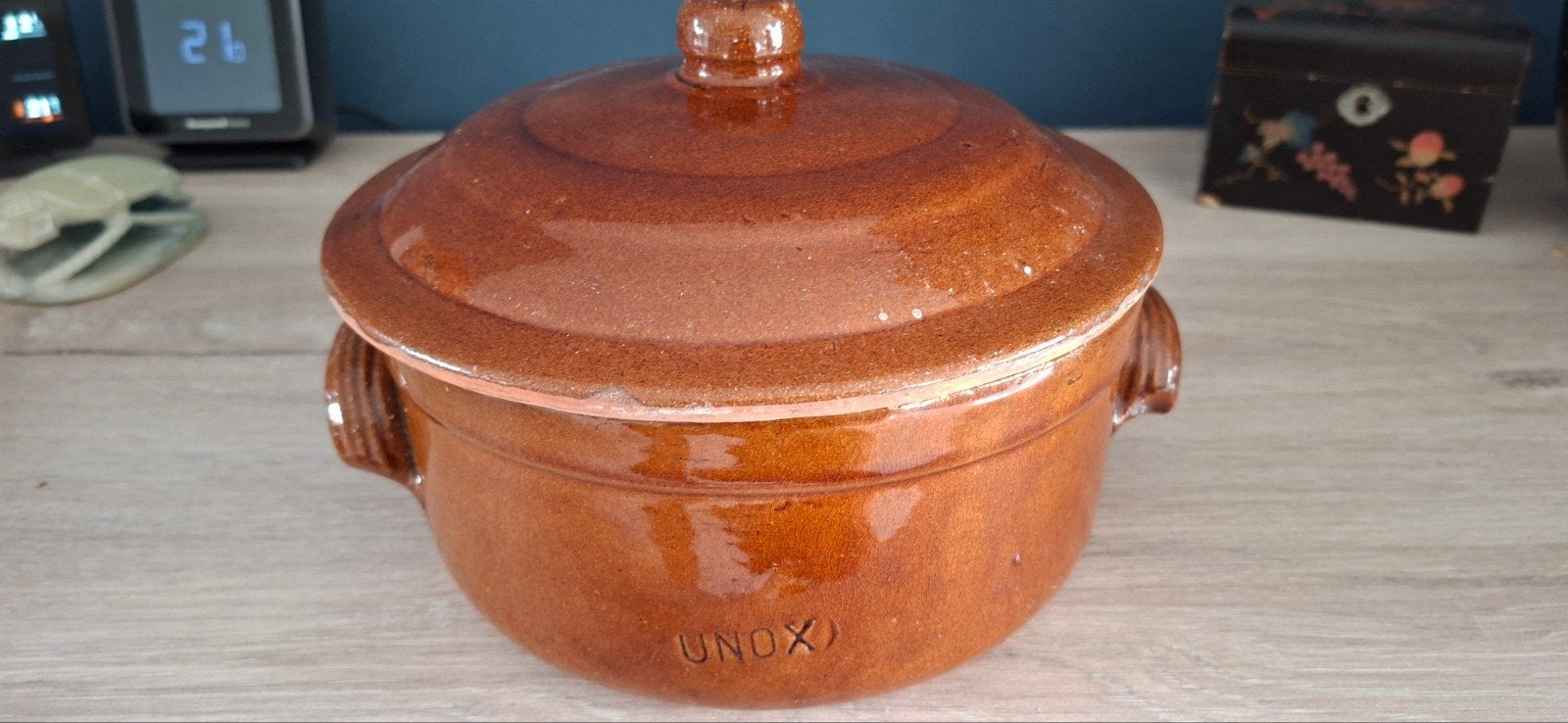 Originele Unox soepschaal aardewerk met deksel, Ophalen of Verzenden, Overige materialen