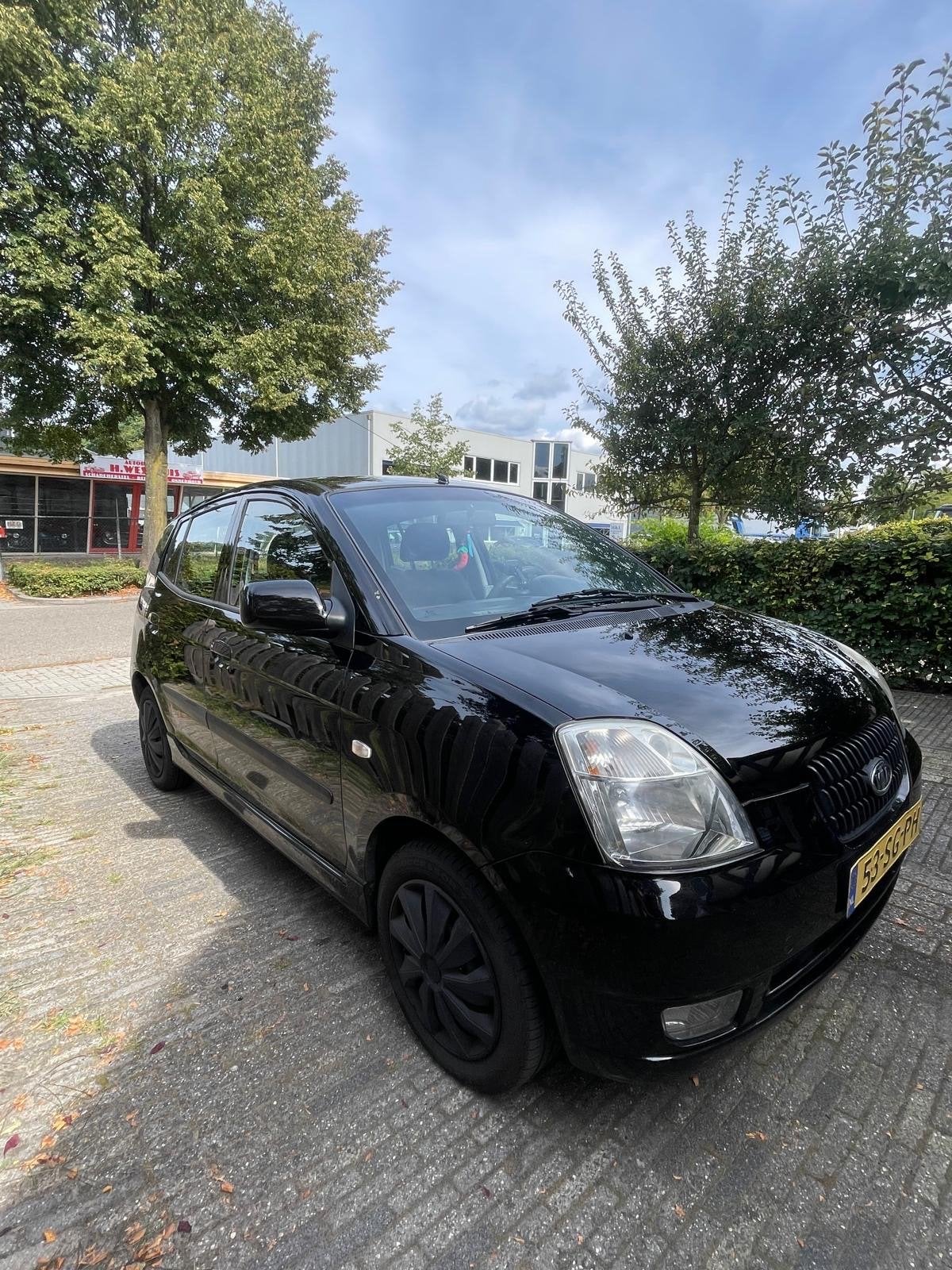 Kia Picanto 1.0 2006 Zwart, Auto's, Voorwielaandrijving, 836 kg, 4 cilinders, 400 kg
