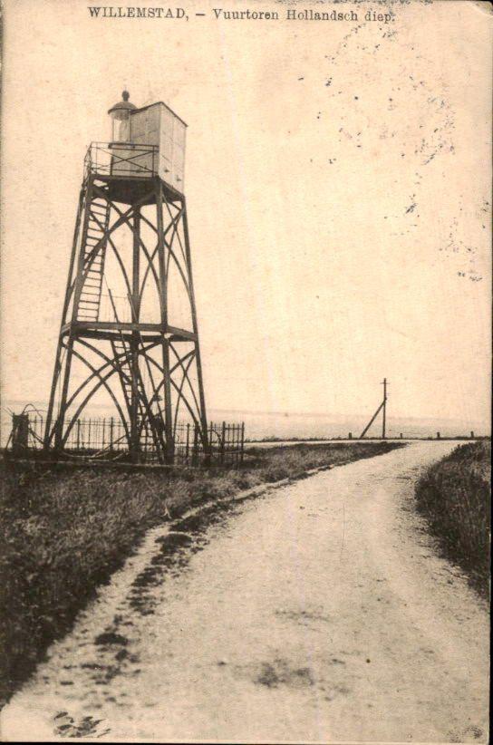 Willemstad - Vuurtoren Hollandsch Diep, Ophalen of Verzenden, Voor 1920, Gelopen, Noord-Brabant