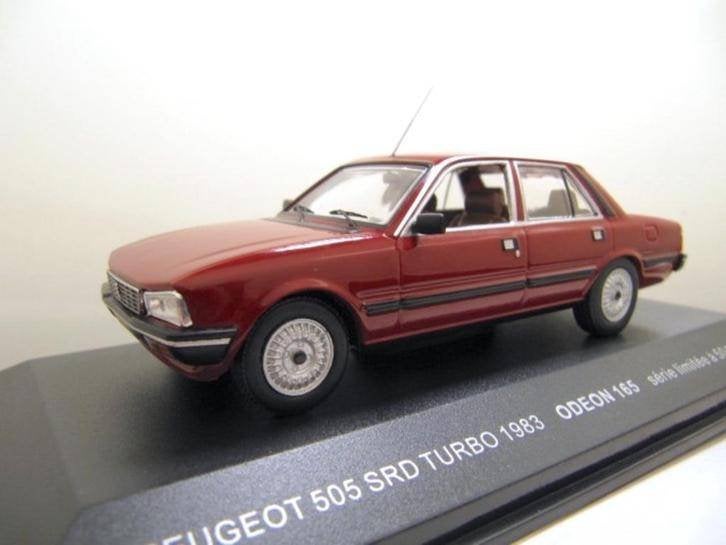 Odeon 1:43 Peugeot 505 SRD Turbo 1983 bordeaux, Overige merken, -, Nieuw, Ophalen of Verzenden