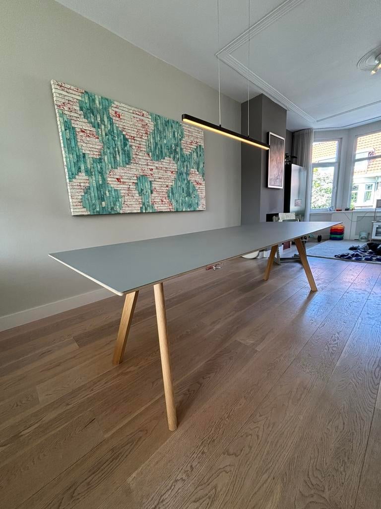 Hay Cph30 eettafel grijs linoleum, Huis en Inrichting, Ophalen, 200 cm of meer, 50 tot 100 cm, Zo goed als nieuw
