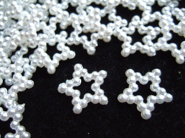 OPRUIMING ~ Klein parel sterretje ~ 12 mm ~ Wit, Kerst, -, -, Overige typen
