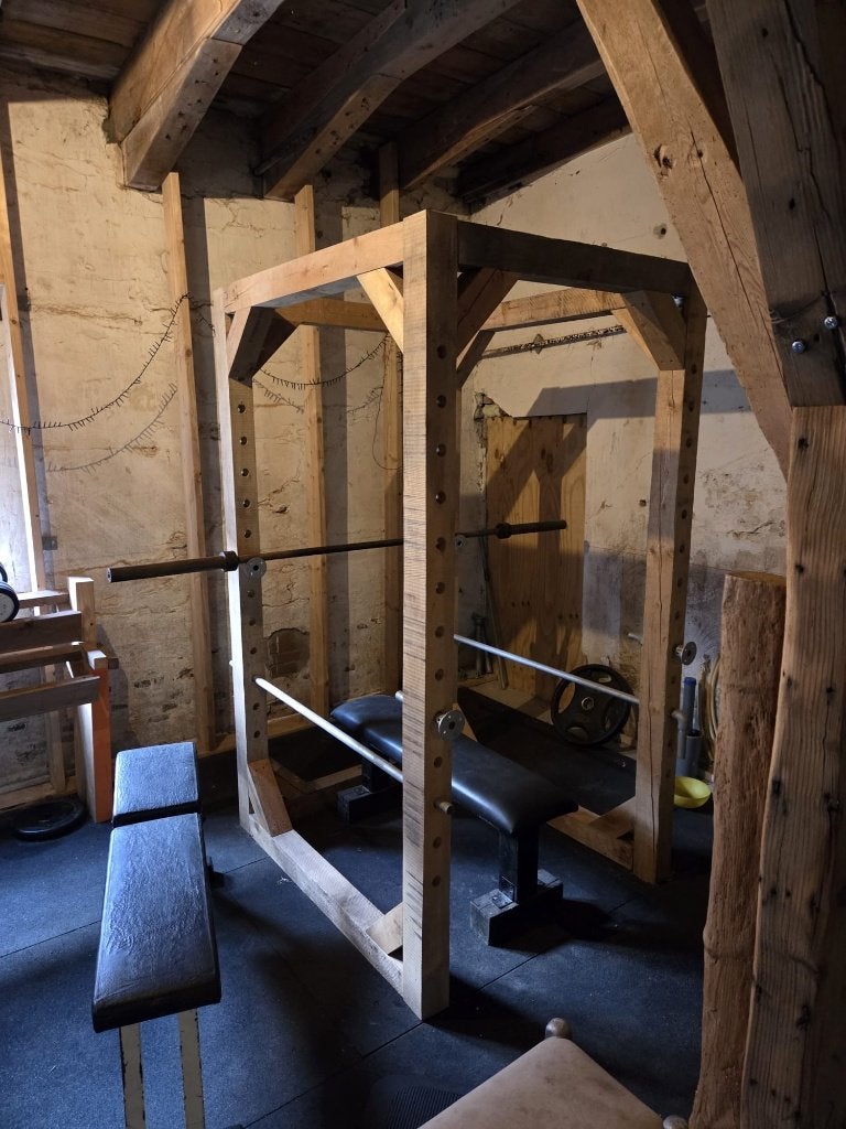 Power rack, Sport en Fitness, Fitnessapparatuur, Ophalen, Overige materialen, Benen, Gebruikt
