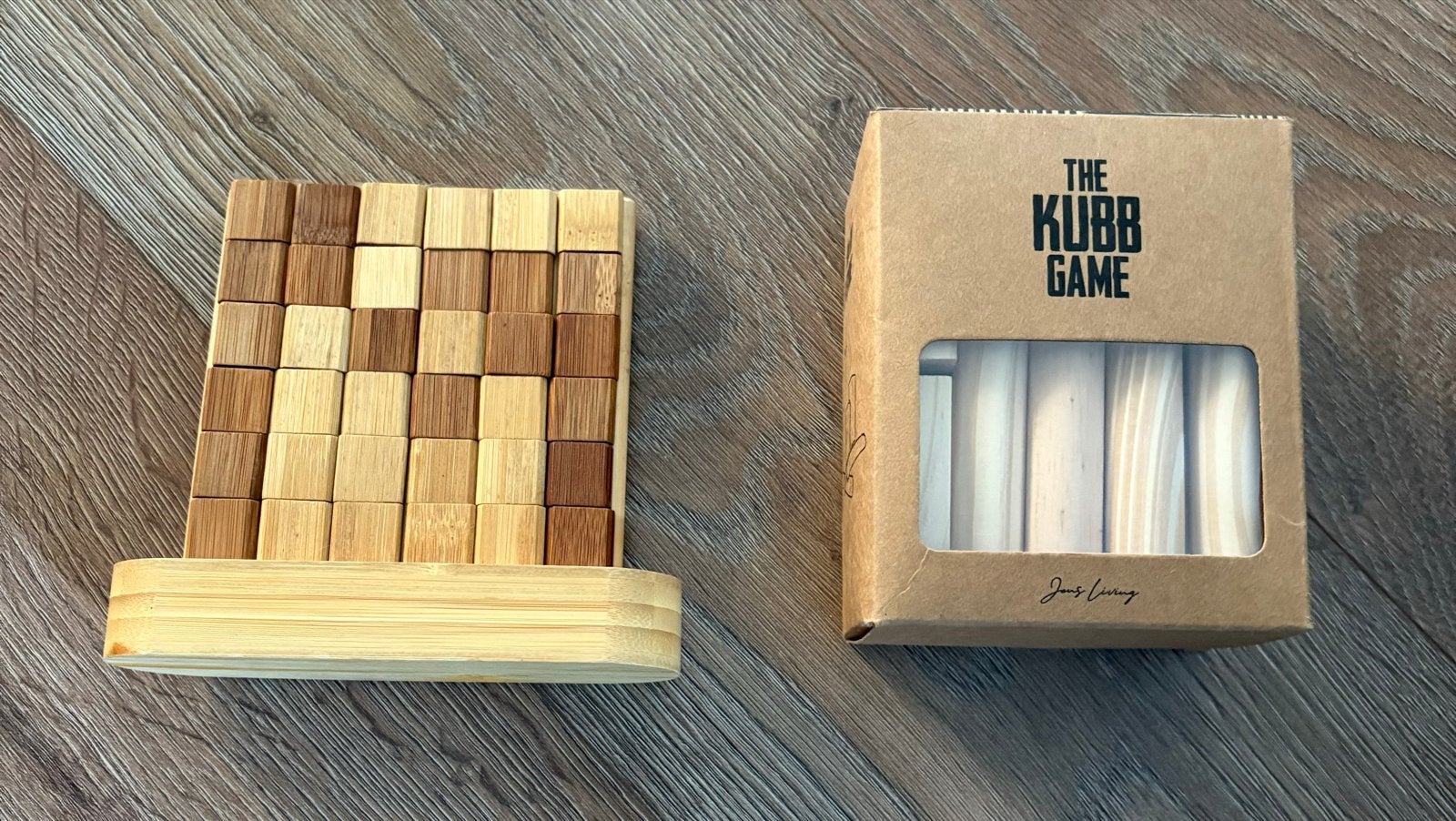 Houten bordspellen: Kubb en 4 op een rij., Hobby en Vrije tijd, Een of twee spelers, Verzenden, Zo goed als nieuw
