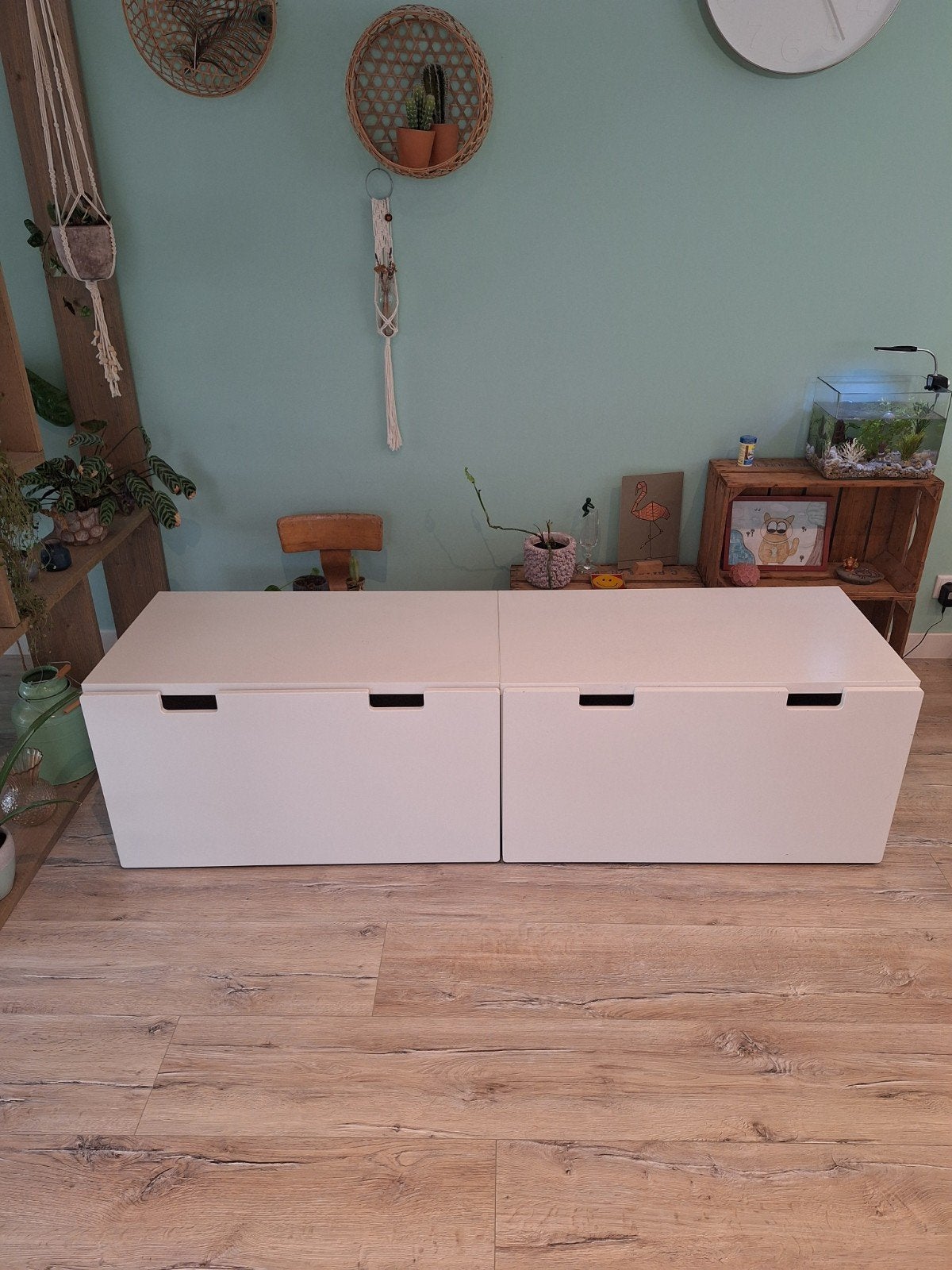 2x IKEA STUVA kasten met lades - Wit, Ophalen, Gebruikt