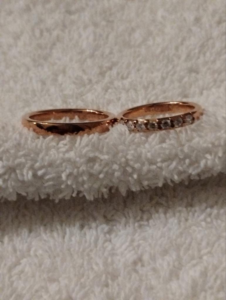 Ring rose' goud 17.5 en 19.5 maat, Sieraden, Tassen en Uiterlijk, Ringen, Ophalen of Verzenden, Nieuw, Goud, Dame