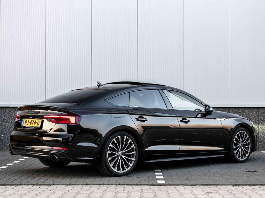 Audi A5 Sportback 2.0 TFSI S-line | Trekhaak org | Pano | Ca, Gebruikt, 1984 cc, Leder en Stof, Zwart