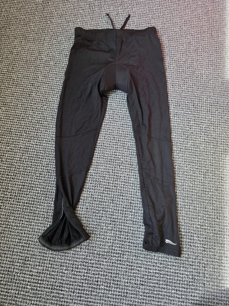 Crivit fietsbroek lang met zeem en ritsen zwart maat M 46/50, Nieuw, Crivit, Heren, M