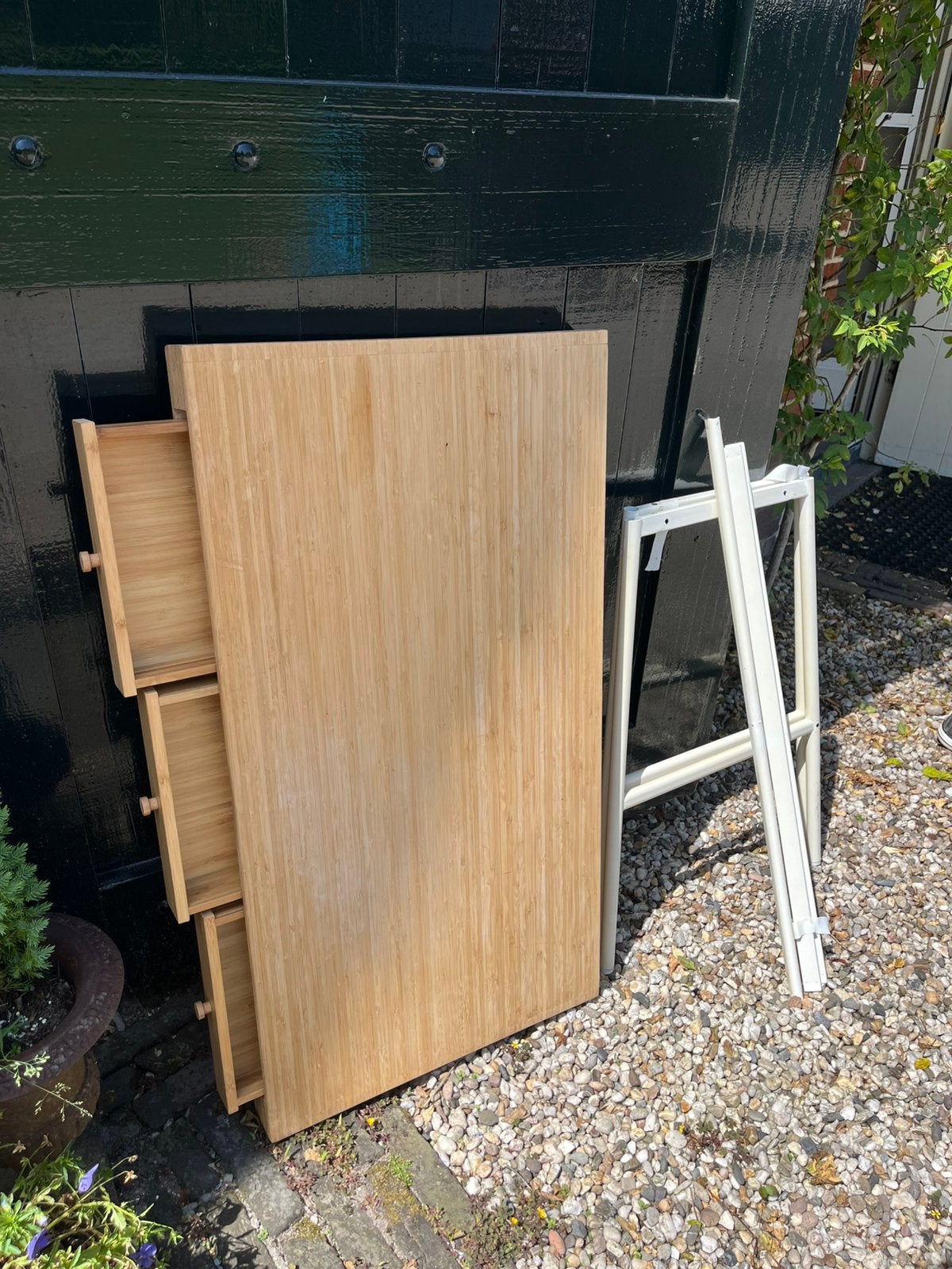 Ikea bureau lilassen, aangepaste afmetingen, Doe-het-zelf en Verbouw, Platen en Panelen, Ophalen, Gebruikt, Multiplex