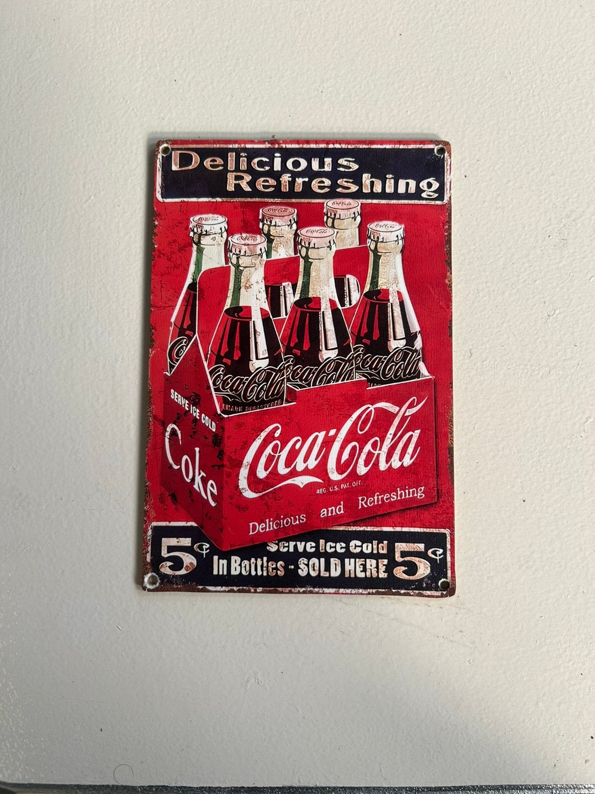 Coca Cola bordje, Ophalen of Verzenden, Zo goed als nieuw