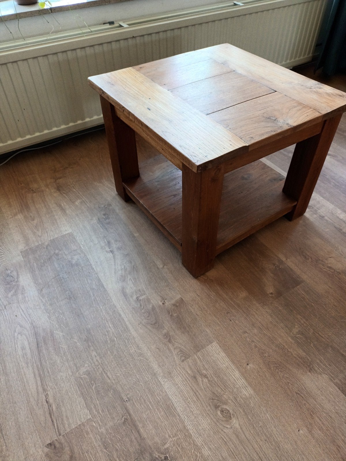 Houten tafel 61x61, Ophalen, Gebruikt, 50 tot 100 cm, Vierkant