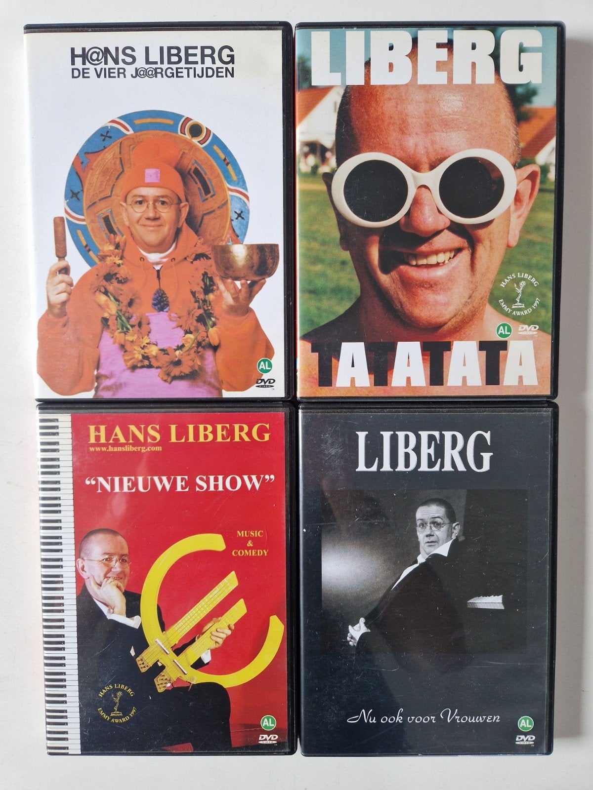 Hans Libeberg DVD collectie - 4 cabaret shows, Cd's en Dvd's, Ophalen of Verzenden, Gebruikt, Boxset, Inclusief doosje